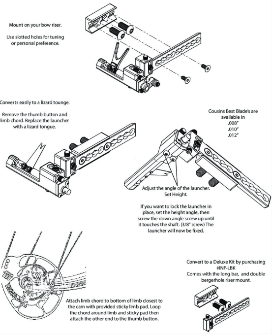 SPECIALTY ARCHERY INFLUENCE DLX REPOSE-FLECHE DROP AWAY KIT BLACK