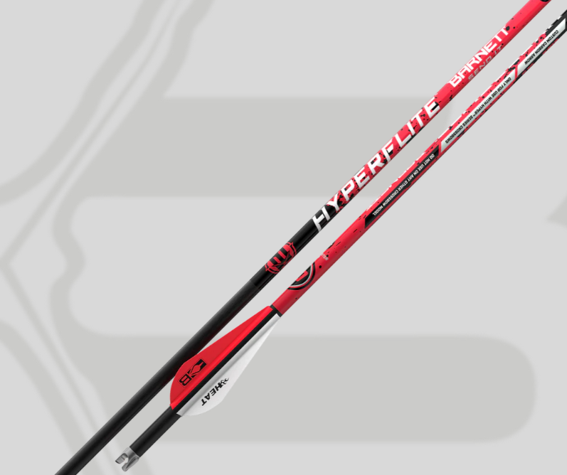 BARNETT CROSSBOW BOLTS CARBON HYPERFLITE  HEAT VANES RED/WHITE /3