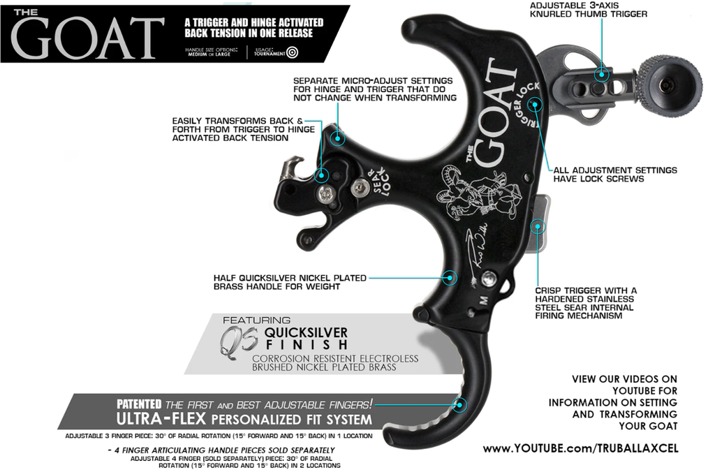 TRU BALL DECOCHEUR POUCE GOAT 3 FINGER BLACK - QUICK SILVER