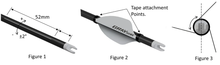 GRAY ARCHERY GRAY HAWK VANES SHIELD 1-3/4" 50PK