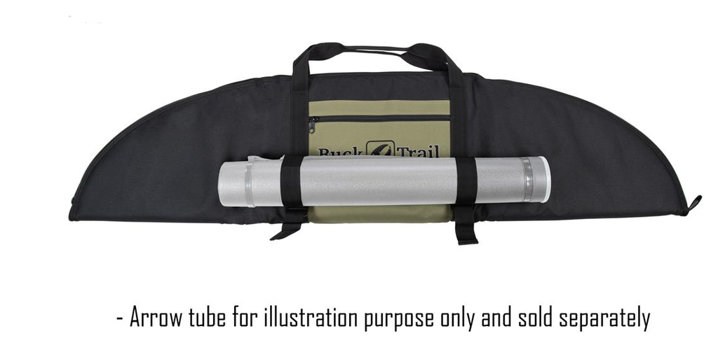 BUCK TRAIL HOUSSE HORSEBOW 130CM x 30CM BLACK/GREEN WITH ARROWTUBE STRAPS