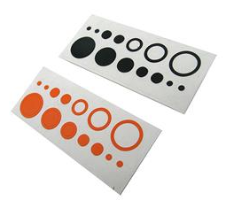 MYBO SCOPE PART TEN ZONE - LENS DECALS - 1X ORANGE/ 1X BLACK