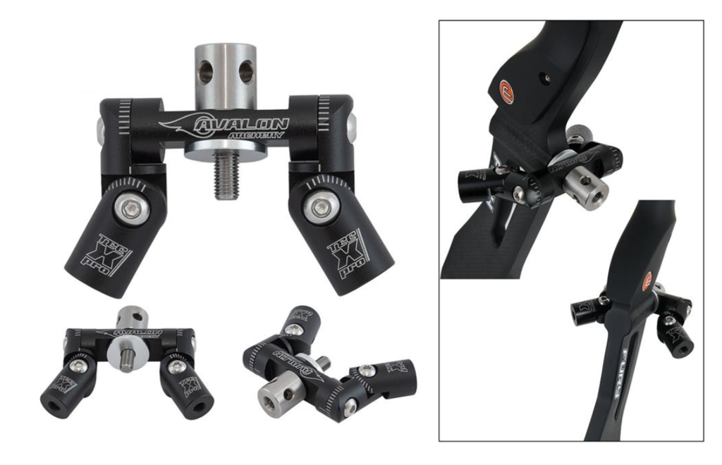 AVALON V-BARS TEC  X DUO - ADJUSTABLE V-BAR MOUNT 5/16 BLACK