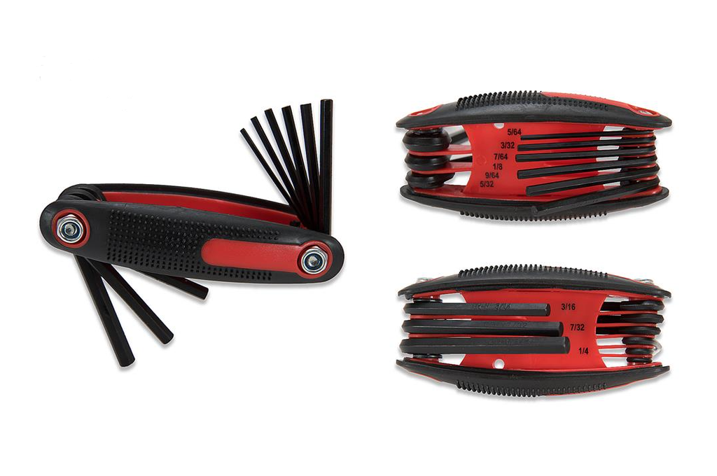 MAXIMAL ALLEN WRENCHES SETS LARGE GRIP FOLD UP U.S.   5/64" > 1/4