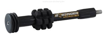B-STINGER MICROHEX 6" MATTE BLACK WITH 3oz WEIGHTS