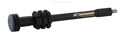 B-STINGER MICROHEX 8" MATTE BLACK WITH 3oz WEIGHTS