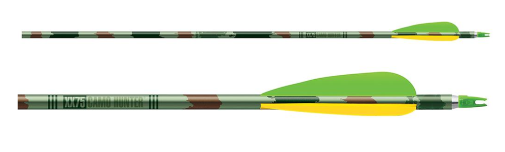 EASTON ARROWS ALU CAMO HUNTER 4" DIAMOND VANES 380/GLUED 1PK