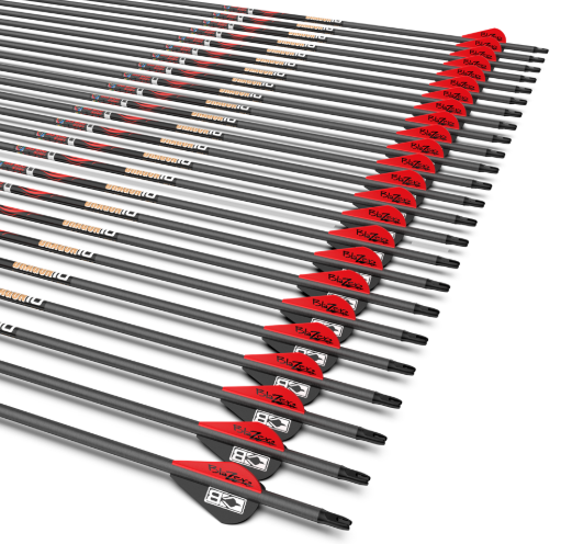 SANLIDA ARROWS CARBON DRAGON 10 6.2MM WITH BLAZER VANES /24