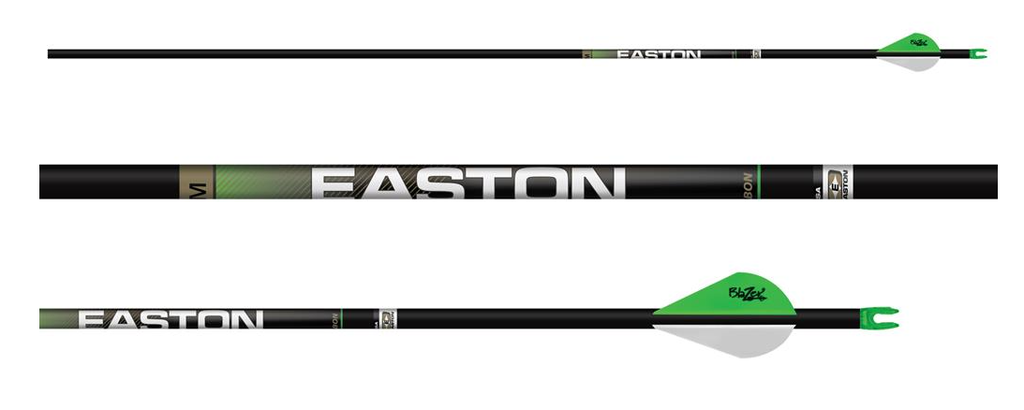 EASTON ARROWS CARBON AXIS 4MM LONG RANGE 2" BLAZER VANE 6PK