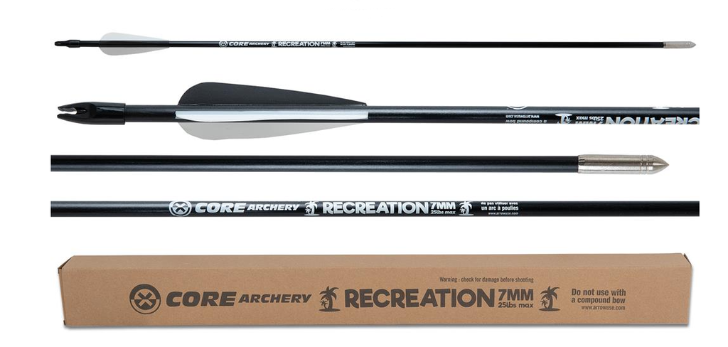 CORE ARROWS RECREATION 7mm - 25lbs MAX WITH POINT /25