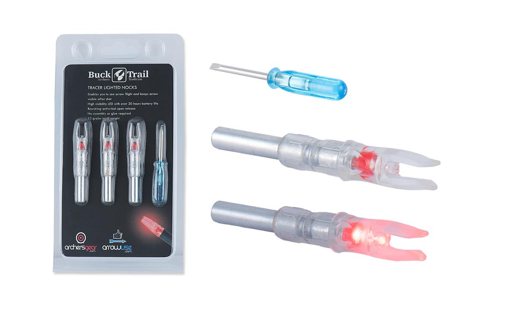 BUCK TRAIL LIGHTED NOCKS 6.2 S-SIZE ARROWS 3PK