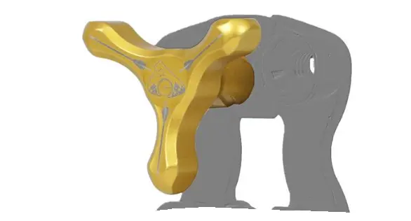 AXCEL SIGHT PARTS DUAL BRIDGE WEDGE MOUNTING BRACKET WITH TRI-STAR KNOB 