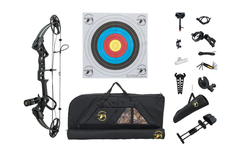 TOPOINT COMPOUND PACKAGE M1 DELUXE / ROTATING MOD 20-70LBS / 19"-30" / RH BLACK