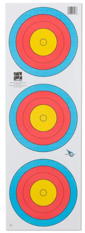 AVALON BLASONS 40CM 10PK  TRISPOTS WORLD ARCHERY  5-RINGS