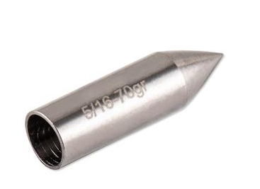 BUCK TRAIL 5/16  GLUE-ON POINTS FOR WOODEN ARROWS BULLET STEEL COATED