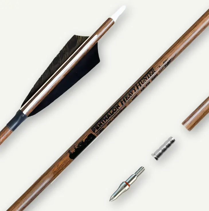 BEARPAW PENTHALON CARBON ARROWS HEAVY HUNTER FEATHERS