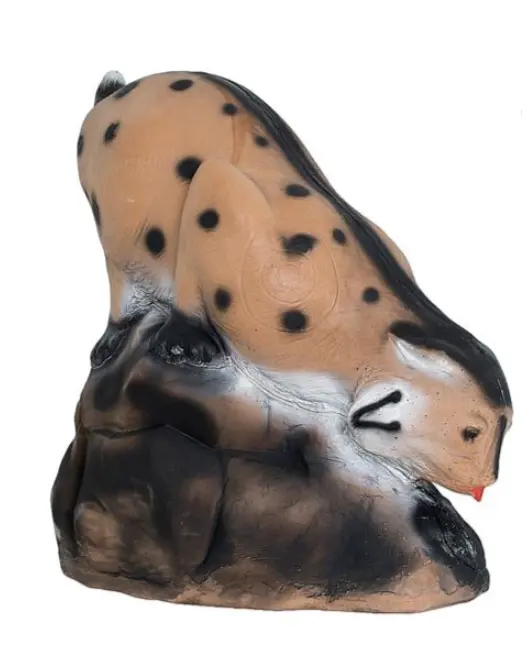 WILD LIFE 3D TARGET BOBCAT ON ROCK - LYNX SUR UN ROCHER