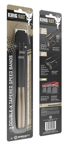 BARNETT KING RAT BROWN/BLACK DOUBLE-X TAPERED REPLACEMENT BANDS 