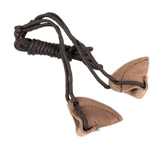 BUCK TRAIL FAUSSE-CORDE TRADITIONAL LONGBOW CUP AND CUP LEATHER BROWN