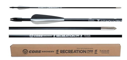 [A039975] CORE ARROWS RECREATION 7mm - 25lbs MAX WITH POINT /25