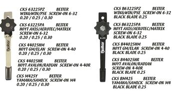 [A010878] BEITER STANDARD CLICKERS BLACK BLADE WITH SCREW 6-32Z/0.25