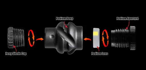[A055651] SPECIALTY ARCHERY PEEP SIGHT HOUSINGS PXS TARGET PEEP 