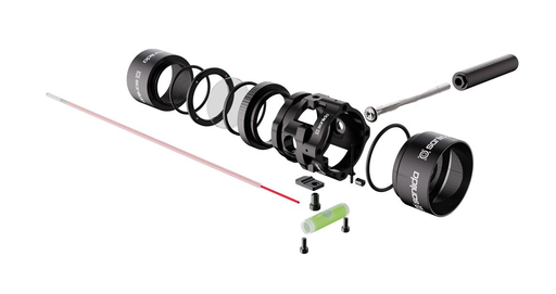 SANLIDA COMPLETE SCOPE X10 WITH RED FIBRE OPTIC AND SUN SHADES