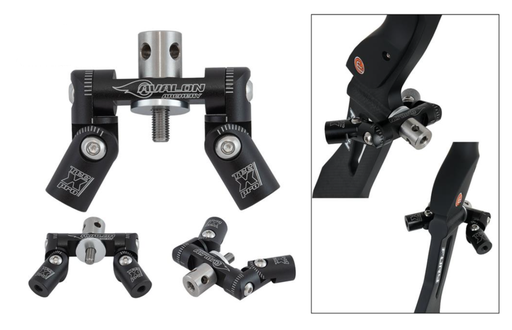 [A024814] AVALON V-BARS TEC X DUO - ADJUSTABLE V-BAR MOUNT 5/16 BLACK