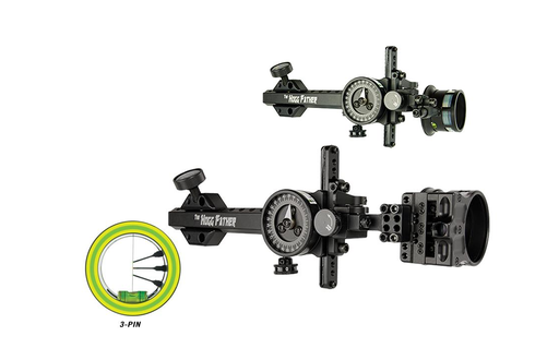 SPOT HOGG COMPOUND SIGHT HOGG-FATHER MRT 3 PIN MICRO BLK