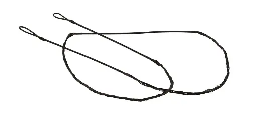 OAK RIDGE RECURVE STRINGS DYNEEMA D97 BLACK WITH BCY 62X SERVING