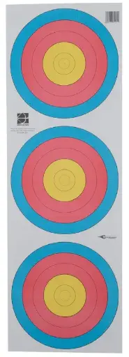 [A010429] AVALON BLASONS 60CM 100PK TRISPOTS WORLD ARCHERY 5-RINGS