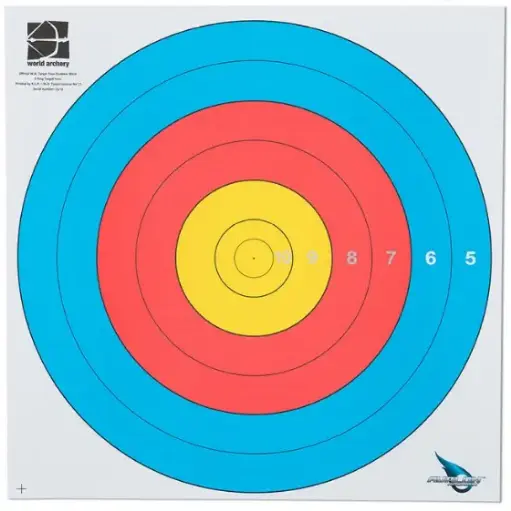 AVALON BLASONS 80CM WORLD ARCHERY  STANDARD CENTRE 6-RINGS 100PK