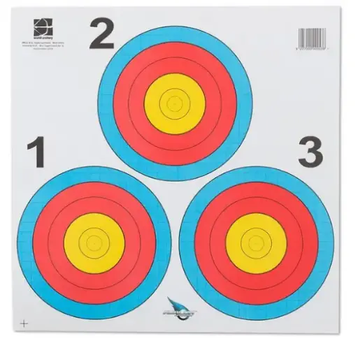 AVALON BLASONS 40CM TRISPOTS VEGAS WORLD ARCHERY 5-RINGS 10PK