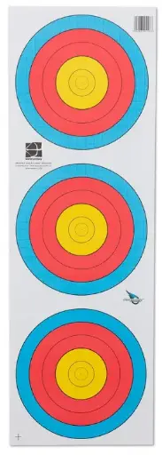 AVALON BLASONS 40CM 50PK TRISPOTS WORLD ARCHERY  5-RINGS