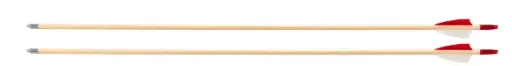 BUCK TRAIL WOODEN ARROWS SPRUCE KIDS 5/16" FEATHER/NOCK/STEEL POINT /12