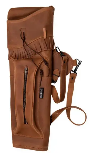 [A062397] BUCK TRAIL CARQUOIS DORSAL NATIVE RH BROWN LEATHER