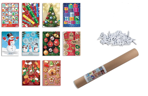 [A033563] EGERTEC COMPLETE SET 10 BLASONS NOEL with 50 TARGET PINS