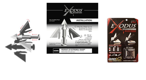 [A040024] QAD BROADHEAD PARTS REPLACEMENT EXODUS