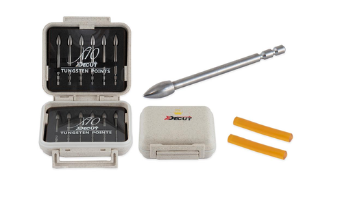 DECUT GLUE-IN POINTS BREAK-OFF TUNGSTEN X10 380/1000 12PK